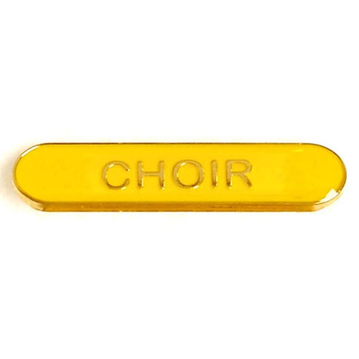 CHOIR BAR BADGE - 4 COLOURS - 40MM X 9MM